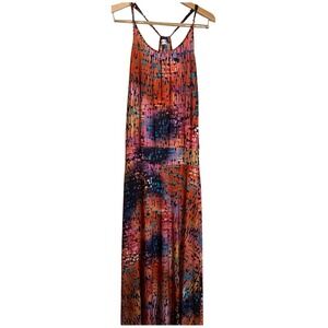VeronicaM Maxi Dress Sleeveless Casual Colorful Print‎ Summer Size L